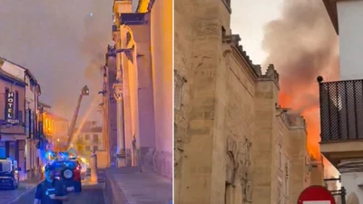 Avrupa'daki en ihtişamlı camide yangın
